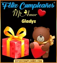 Gif de Feliz cumpleaños mi AMOR Gladys